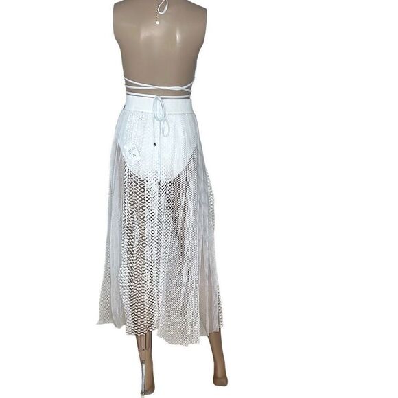 NWT Wolford Fading Net Skirt White L - Picture 11 of 16